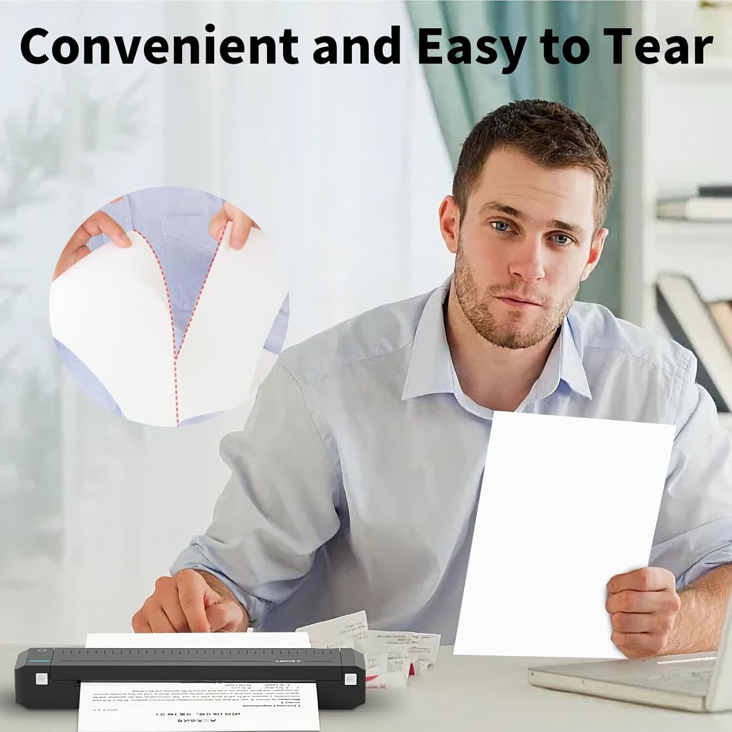 100-1000x 8.5x11" Folded A4 Thermal Continuous Paper For M08F M832 Hprt Printer