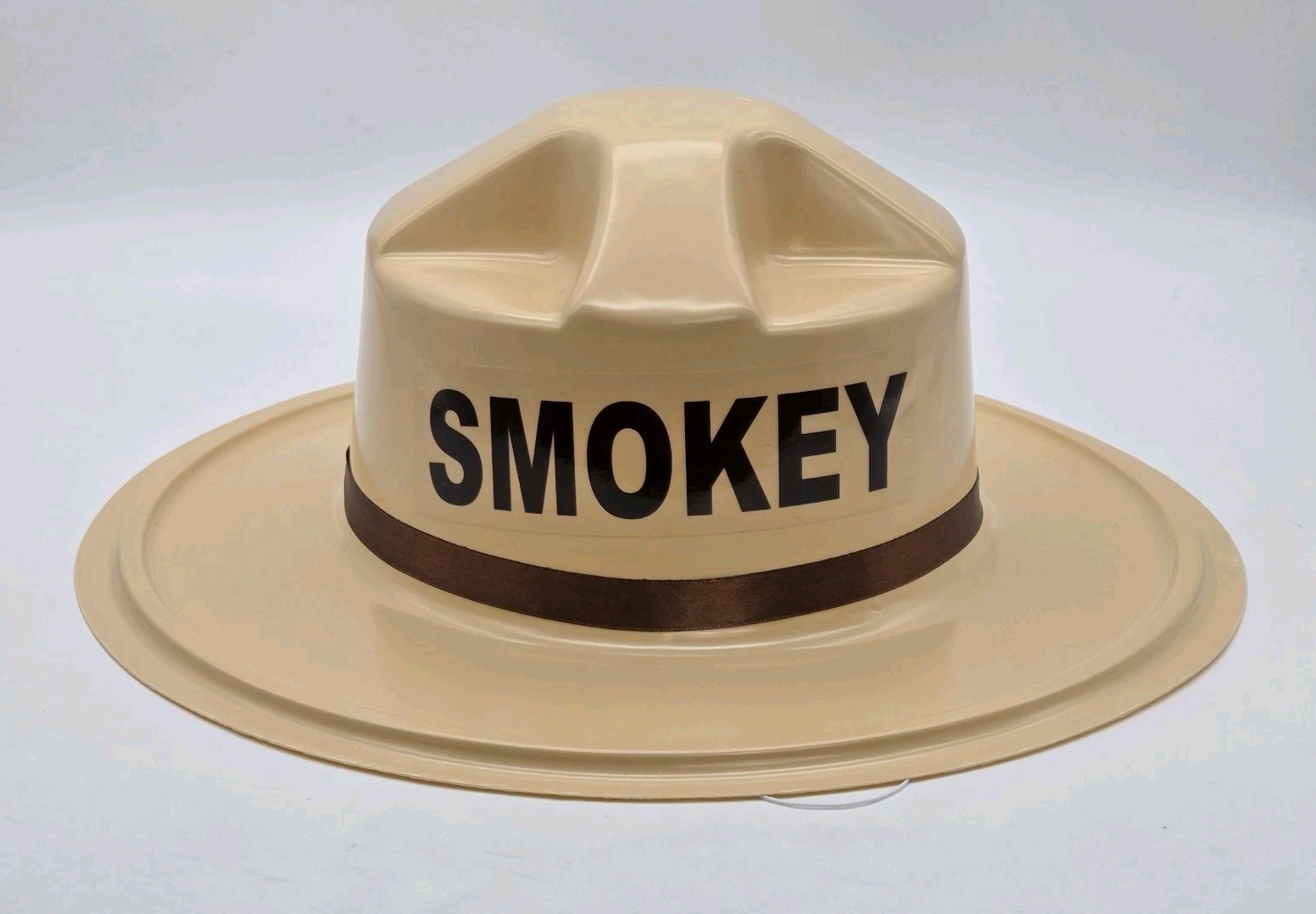 Smokey The Bear Plastic Hat Park Ranger Halloween Costume VTG