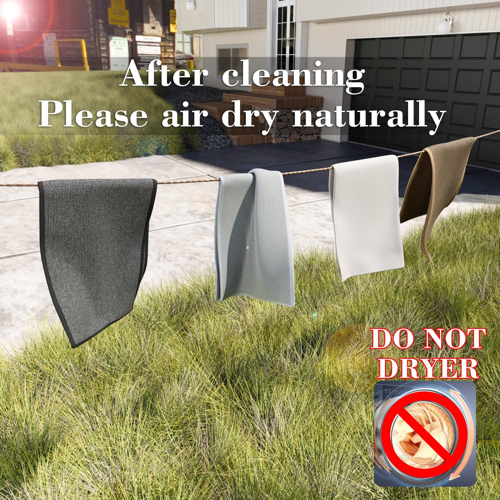 SUMLANS Kitchen Mat Set of 2 PCS, 17.3"x47"+17.3"x30" (Set 2), Brown