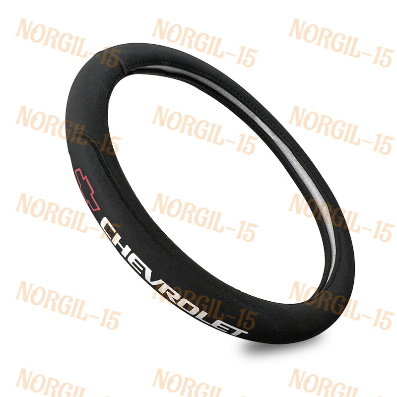 Faux Leather 15" Diameter Car Auto Steering Wheel Cover CHEVROLET CHEVY Red