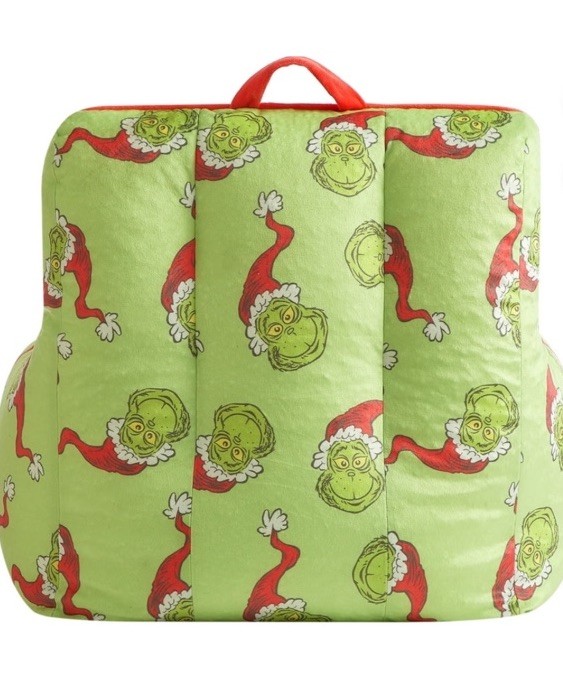 Grinch 18" Toddler Square Beanbag Chair, Green