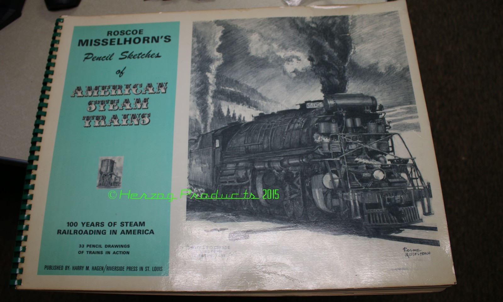Autographed Roscoe Misselhorn's Pencil Sketches of American Steam Trains MP DRGW