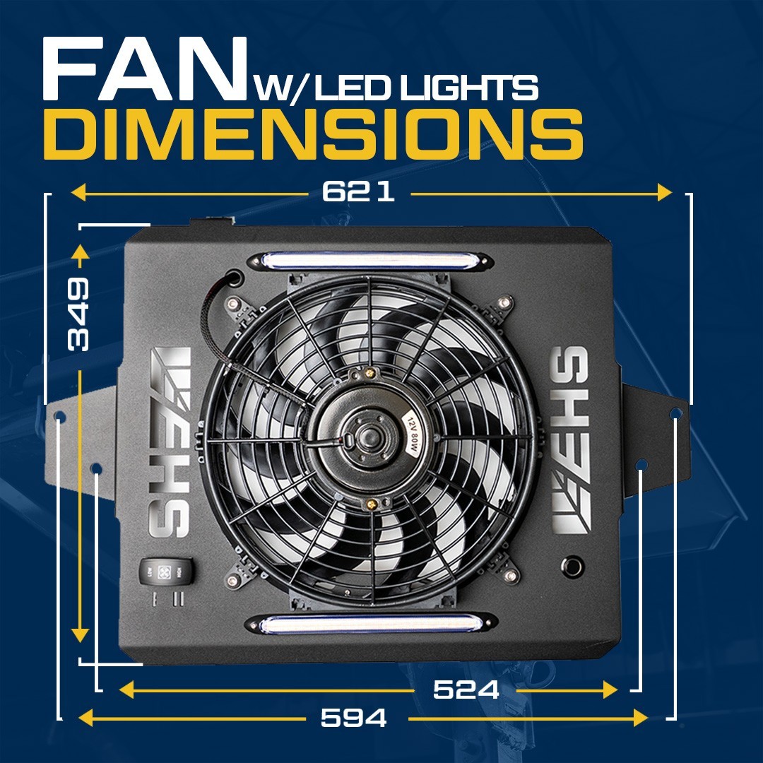 Zero-Turn Mower Canopy with Cooling Fan and LED Lights, Orange