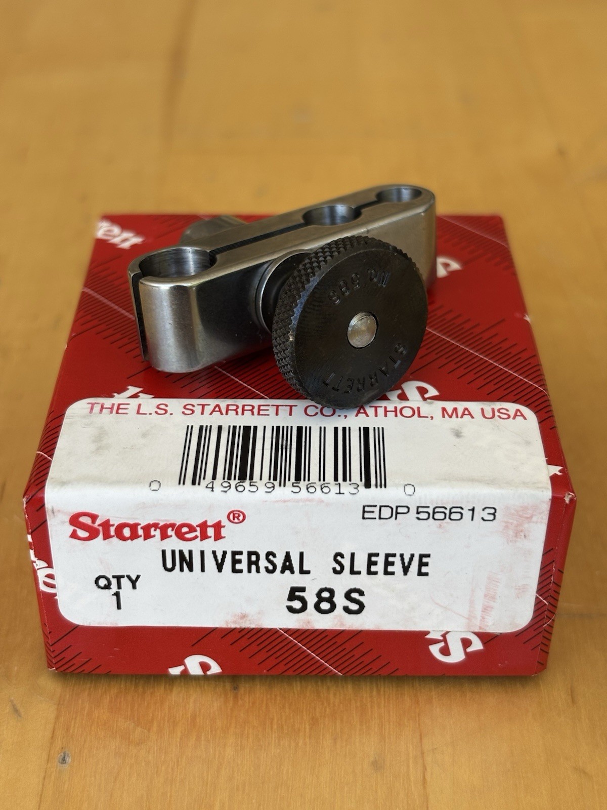 Starrett No. 58S Universal Sleeve Snug w/Box Made In USA **New Open Box**