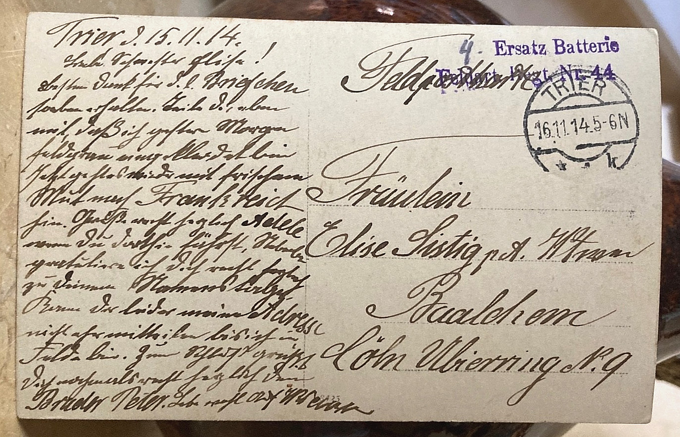 WW2 GERMAN LEADER'S WW1 - 16TH BAVARIAN RES. INF. REGT. IN MUNICH PHOTO POSTCARD