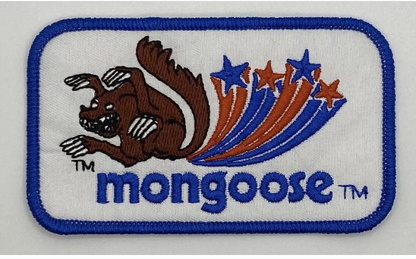Mongoose BMX Bikes Bicycle Racing Iron Sew On Patch Retro Vintage Style Hat Cap