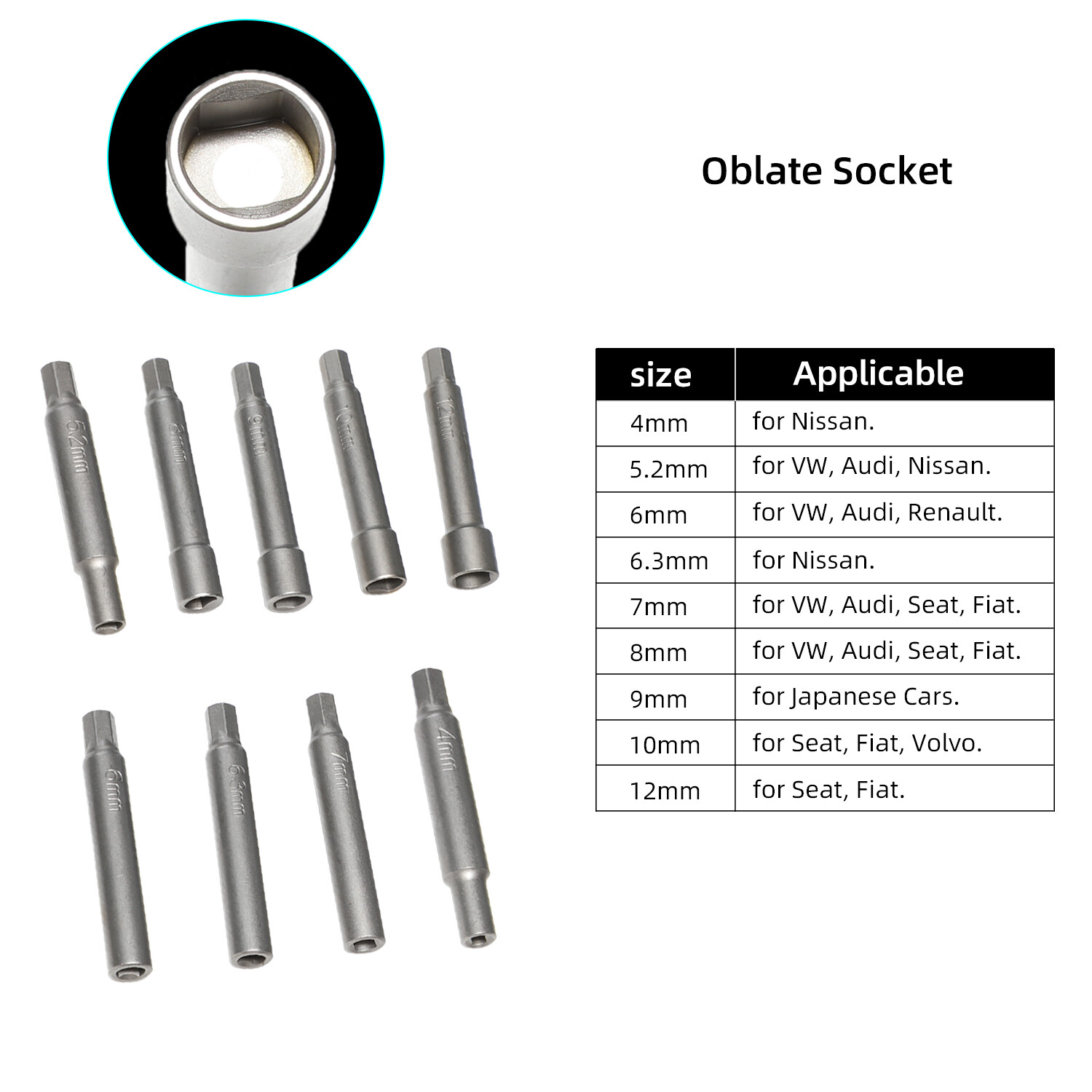 47pc Shock Absorber Tool Kit Suspension Top Mount Strut Nut Removal Tool Set