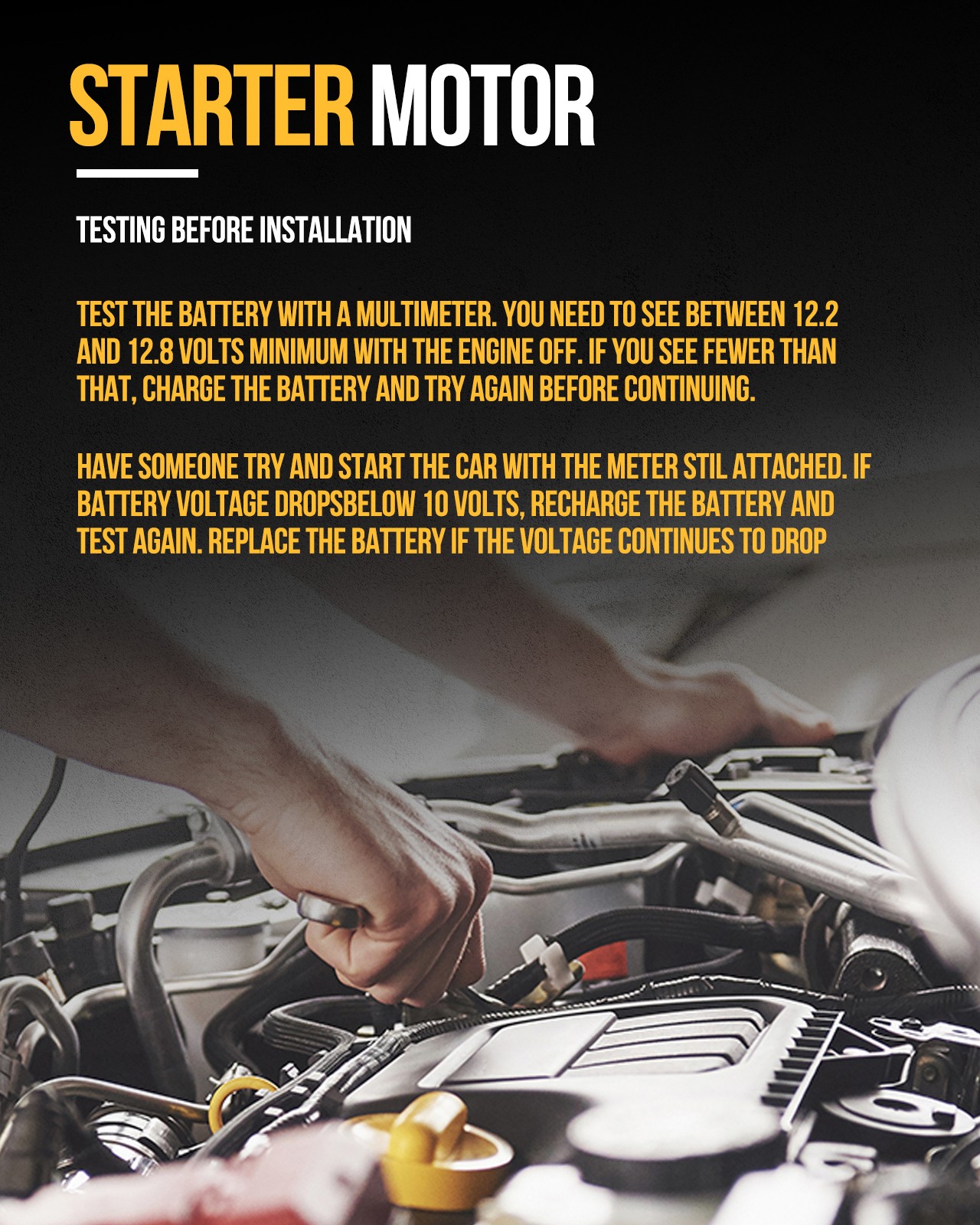 Starter Fit For 2015-2018 Kia Optima 2.4L 2017-2018 Hyundai Santa Fe Sport 6975N