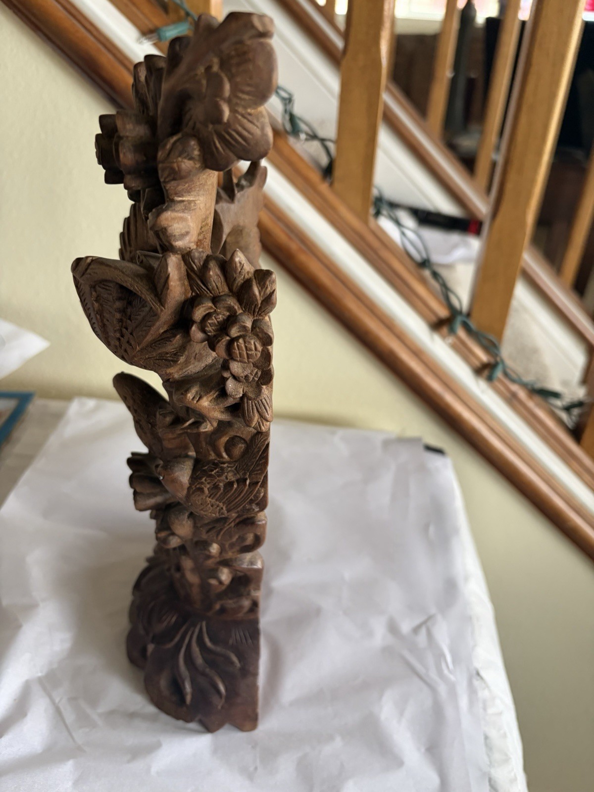 Antique Or Vintage Possibly Rosewood And Artist Signed Carved Sculpture
