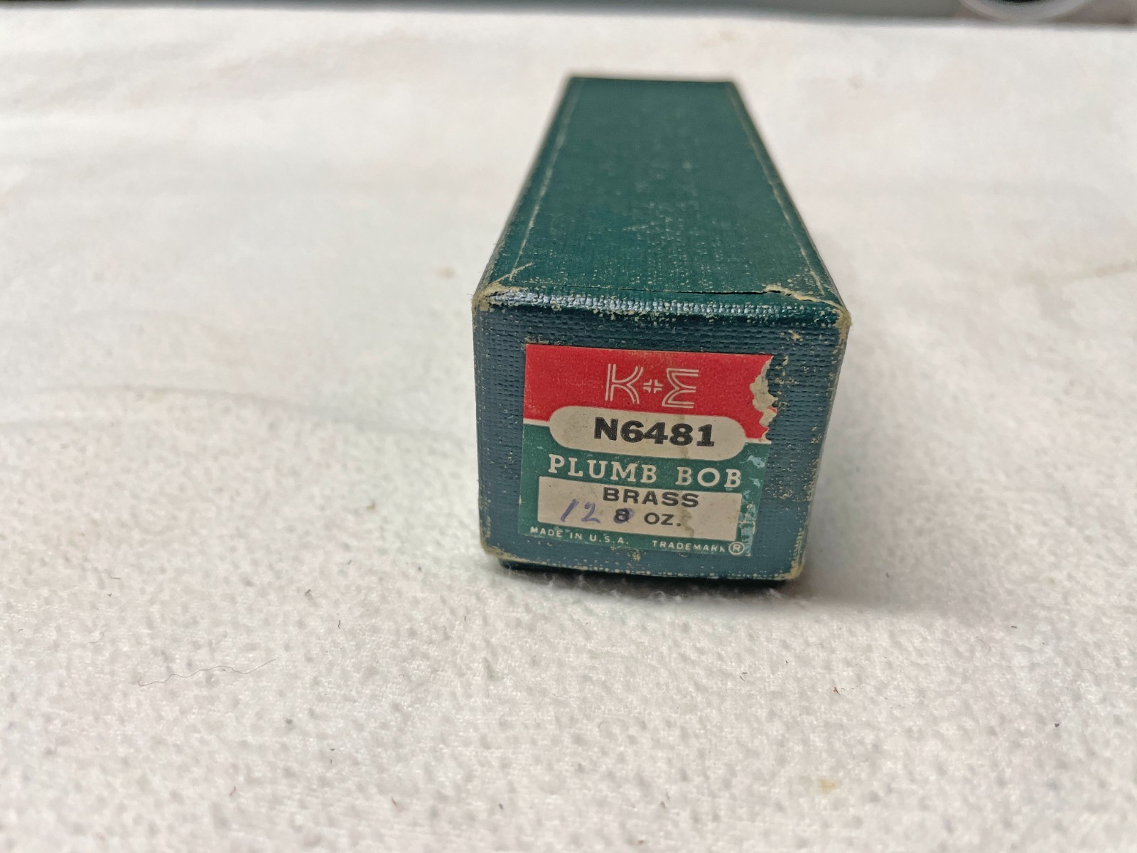 K&E 12-oz. Plumb Bob Cat. No. N6481 in Original Box