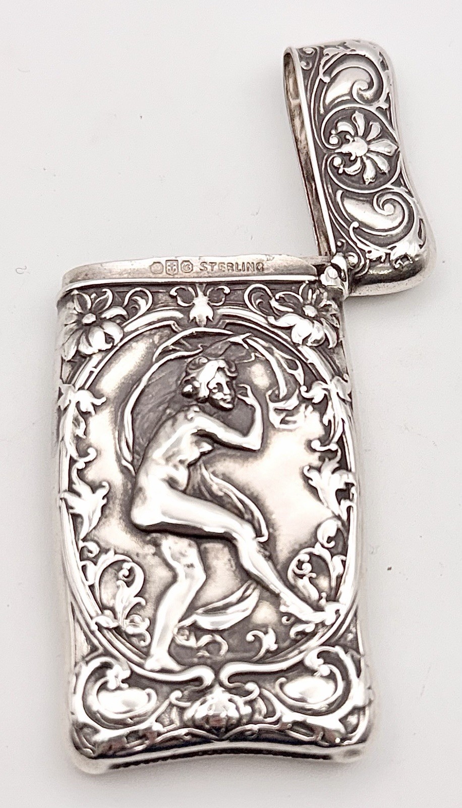 Gorham Sterling Match Safe - Art Nouveau/Jugendstil Design - Antique