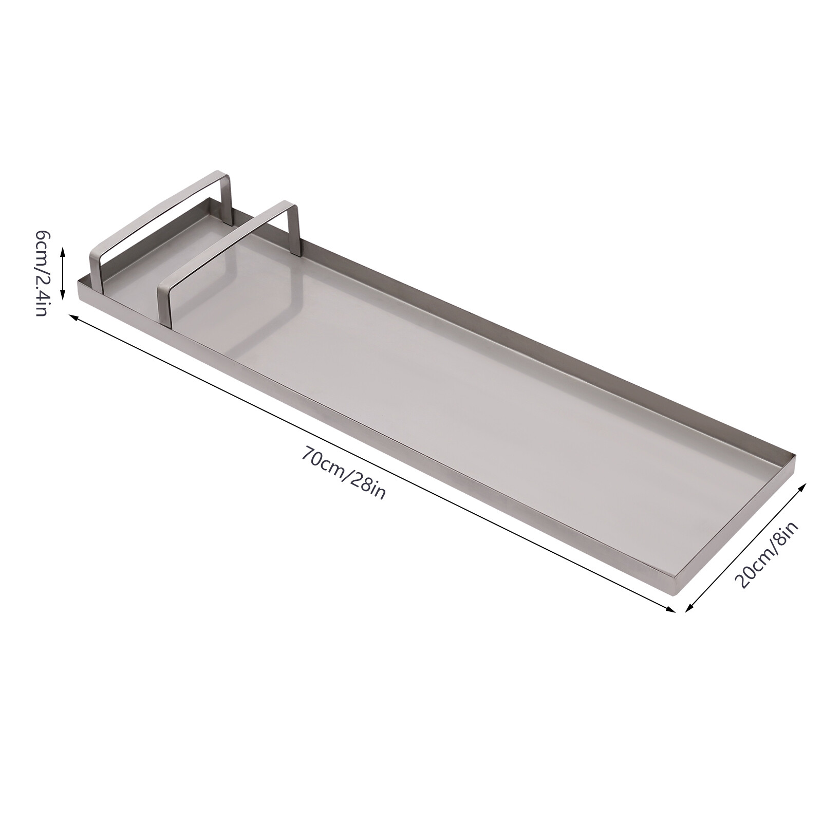 28"x8" Stainless Steel Concrete Slider Knee Boards Pair Sliding Boards with Pads