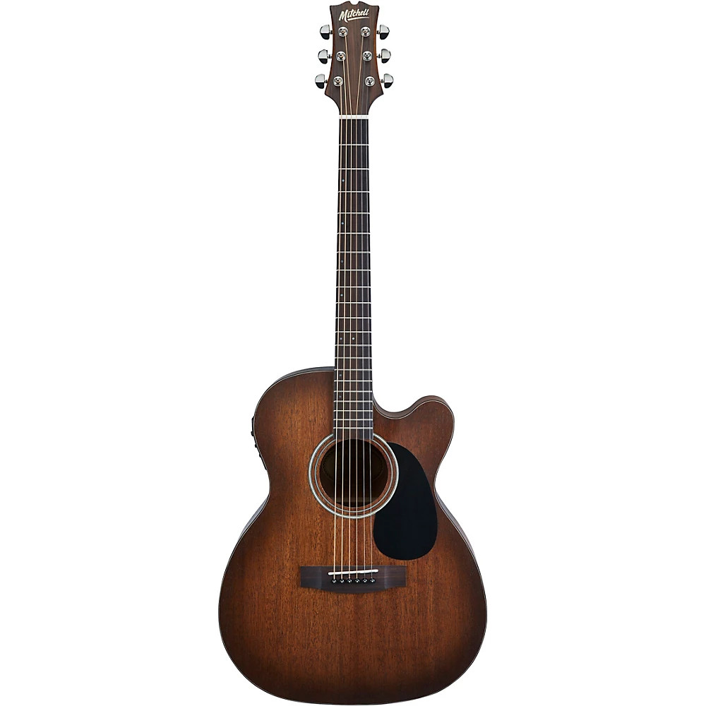 Mitchell T333CE-BST Solid Top Mahogany Auditorium Acoustic-Electric Guitar