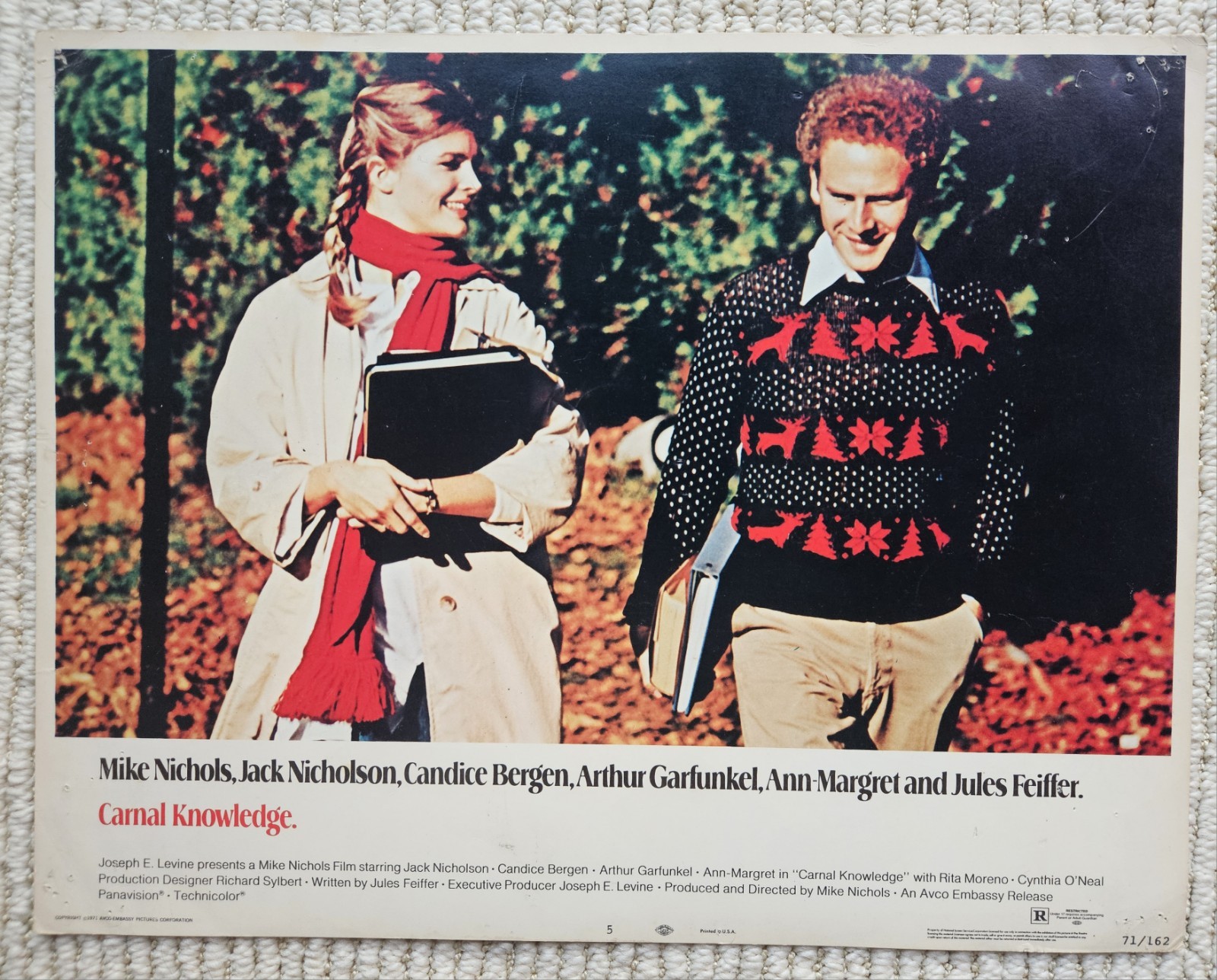 Carnal Knowledge 1971 six orig US 11x14 lobby cards Art Garfunkel Jack Nicholson