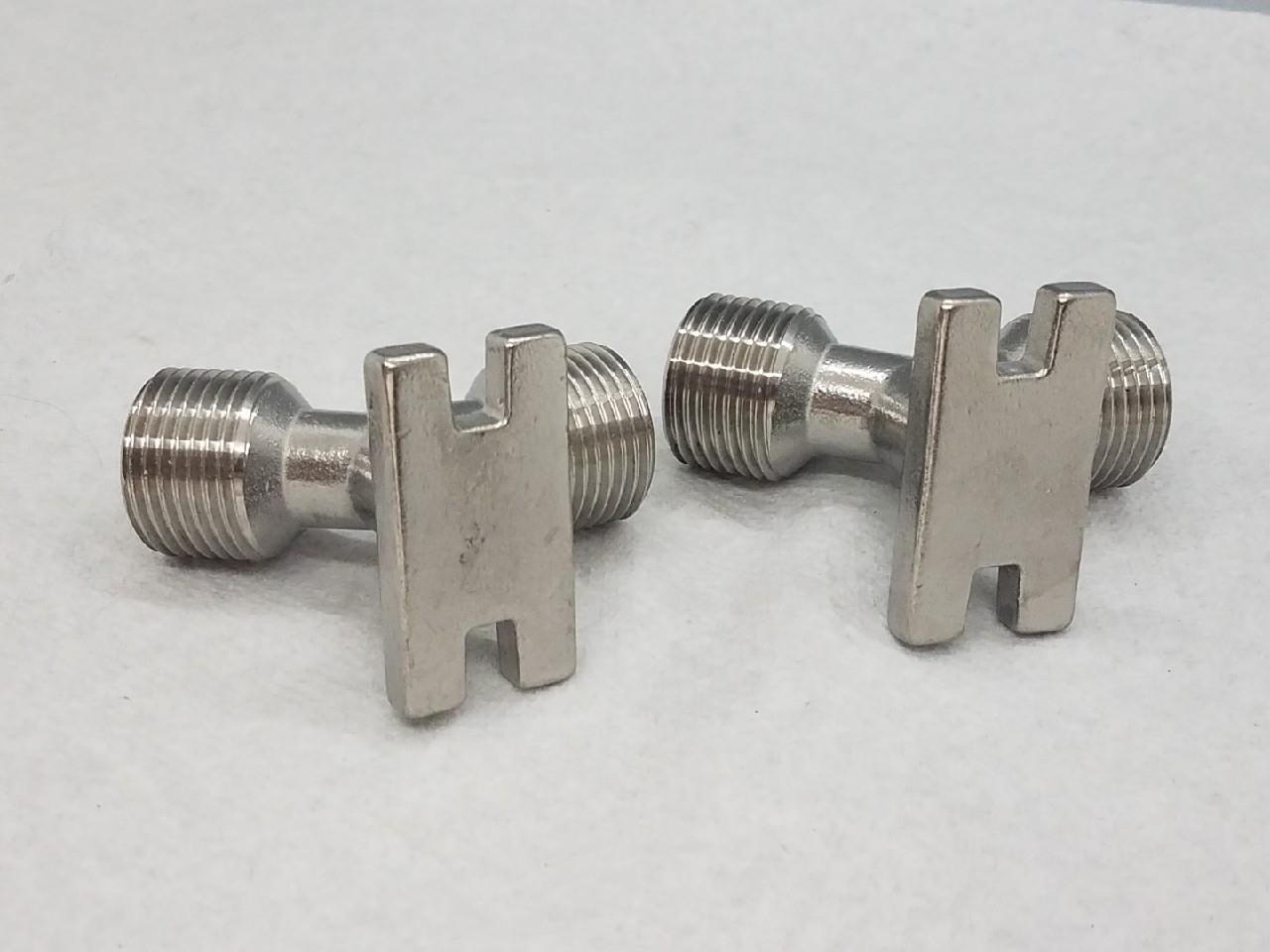 Stainless Steel Beer Line Wall Bracket, 7/8"-14 x 7/8"-14 QTY of 2 Pcs