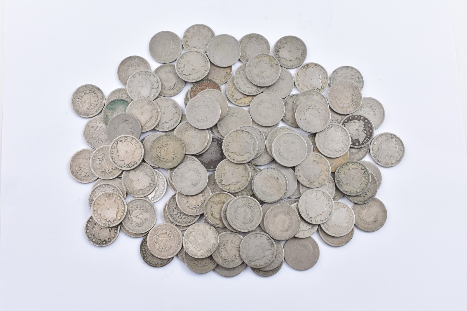 (40) Liberty V Nickel Victory Roll Us Coin Collection Lot - Random Circulated