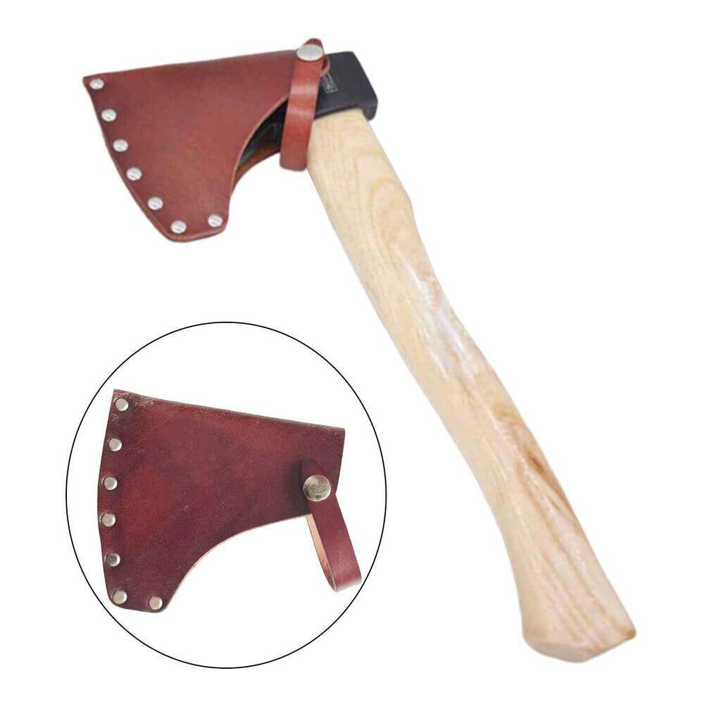 2Pcs Leather Axe Holder Hatchet Lanyard Blade Sheath Head Cover Xmas Gift USA