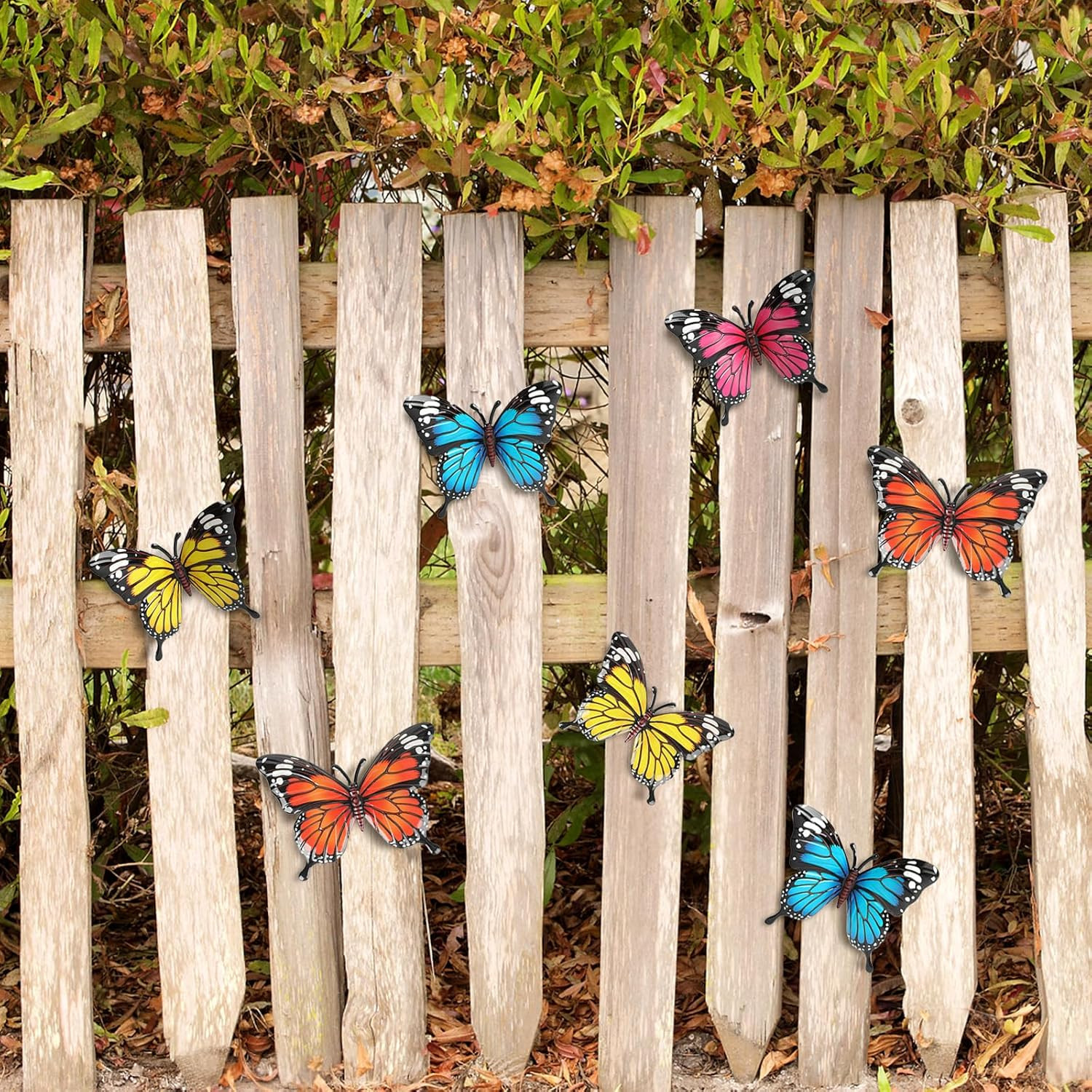4 Pcs Metal Butterfly Wall Art Decor Outdoor Indoor Fence Wall Sculptures