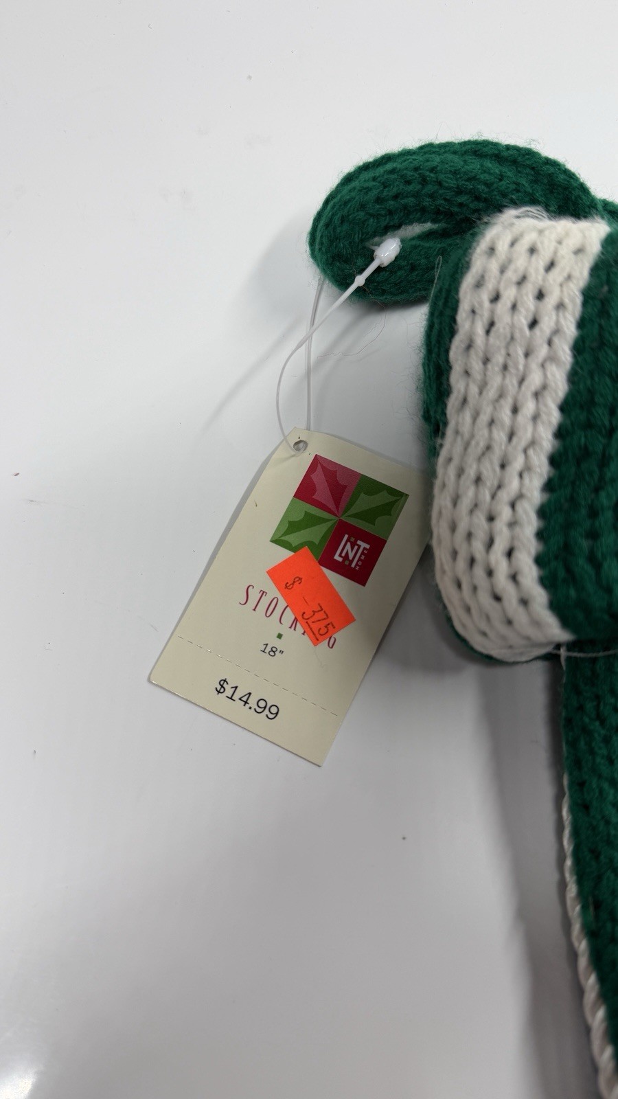 NOS LNT Vintage Sweater Christmas Stocking 3-D Brown Dog Merry Christmas 18”