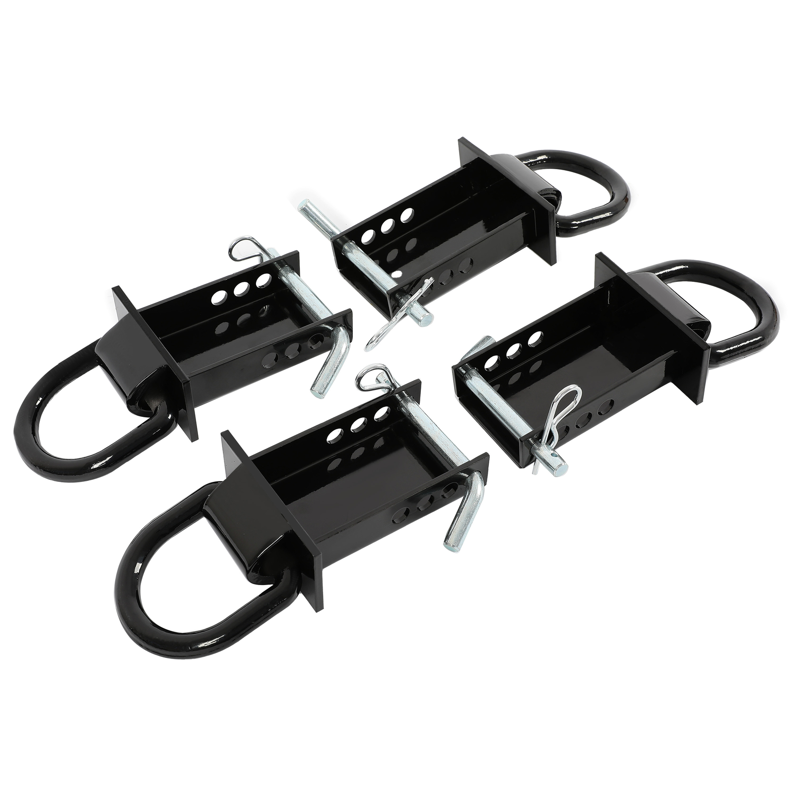 4X Standard 2"x4" Heavy Duty Trailer Adjustable Stake Pocket D Ring Zinc Coated