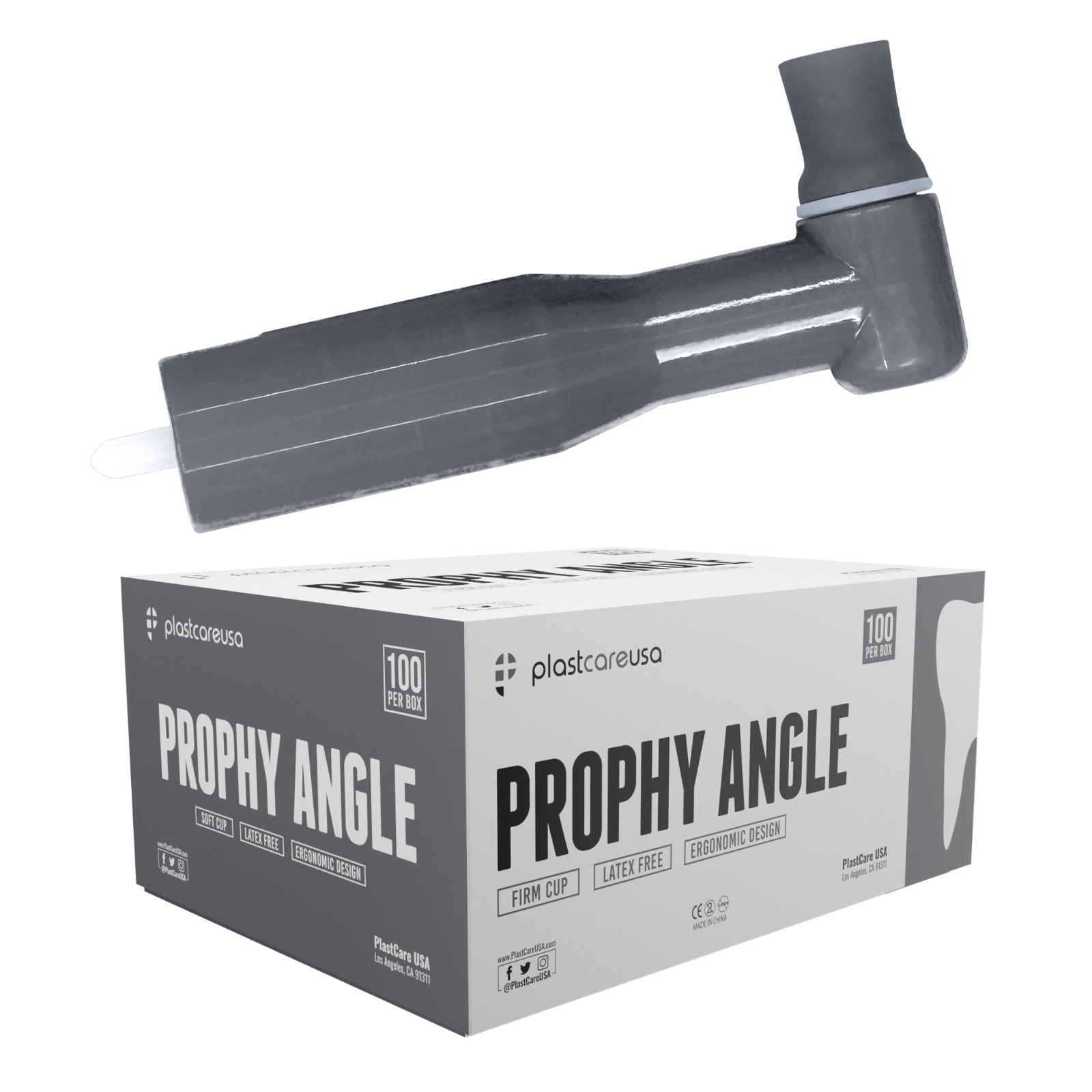 100 Dental Prophy Angles Firm Cup, Disposable & Latex Free, Premium Quality