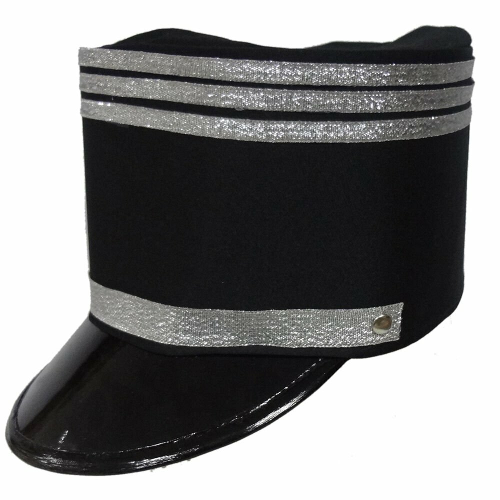 Black Marching Band Hat For Adult by Dress Up America