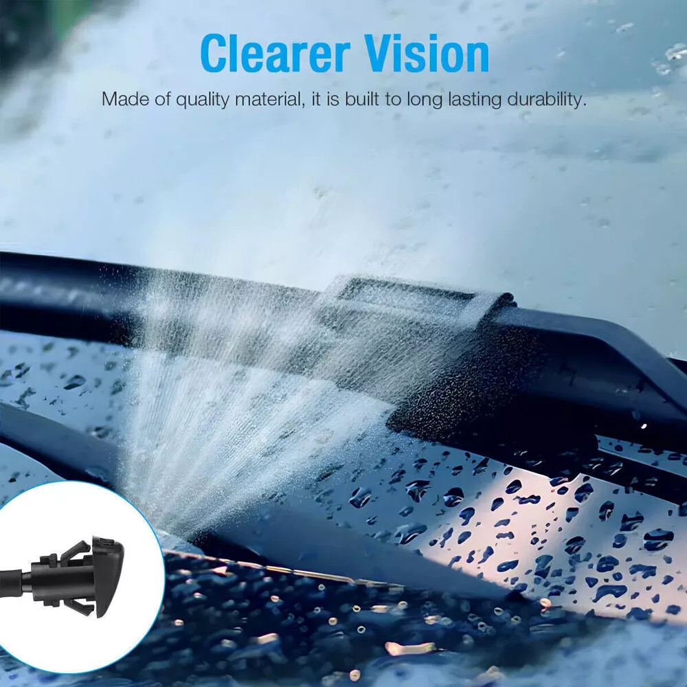 2PCS Windshield Washer Wiper Water Spray Nozzle for Chrysler 300C Jeep Dodge Ram