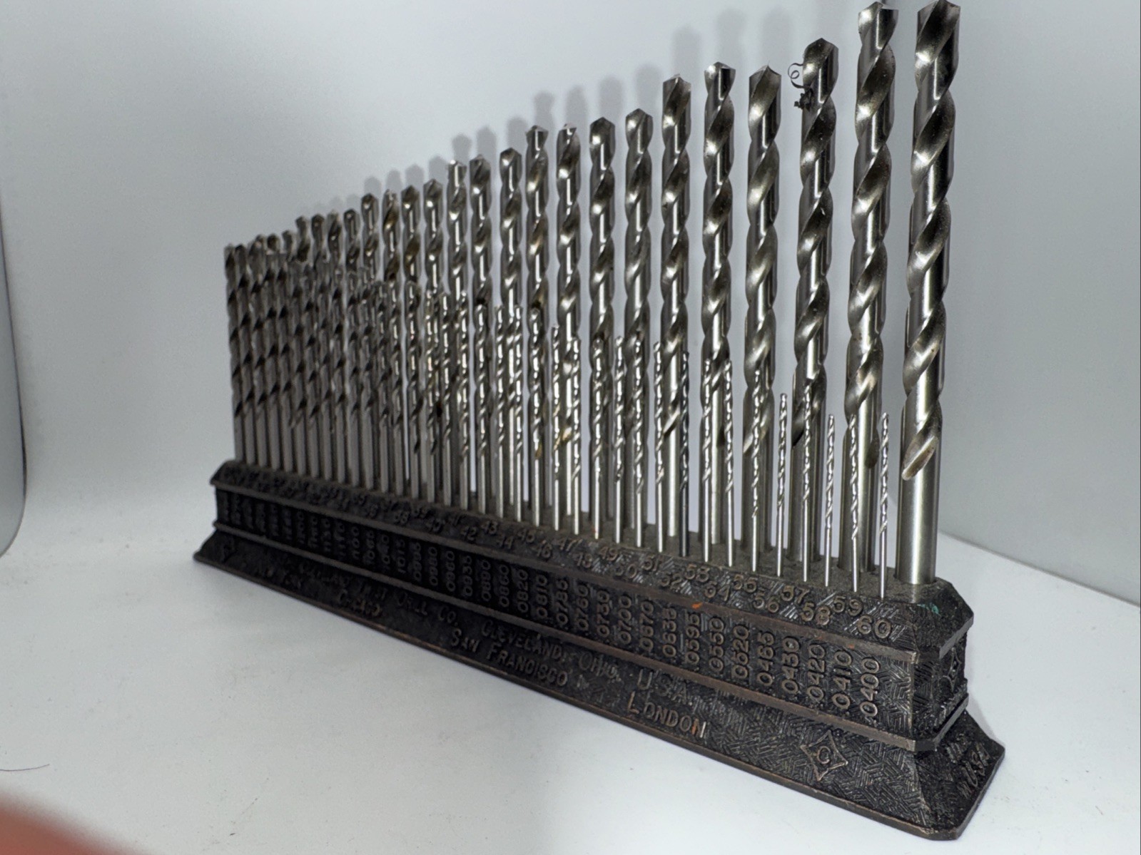 Vintage Cleveland Twist Drill Co #1-#60 COMPLETE with Index stand USA