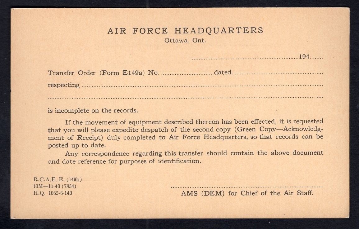 CANADA 1940 Official Postal Card #DP177b OHMS, RCMP HQ in Ottawa