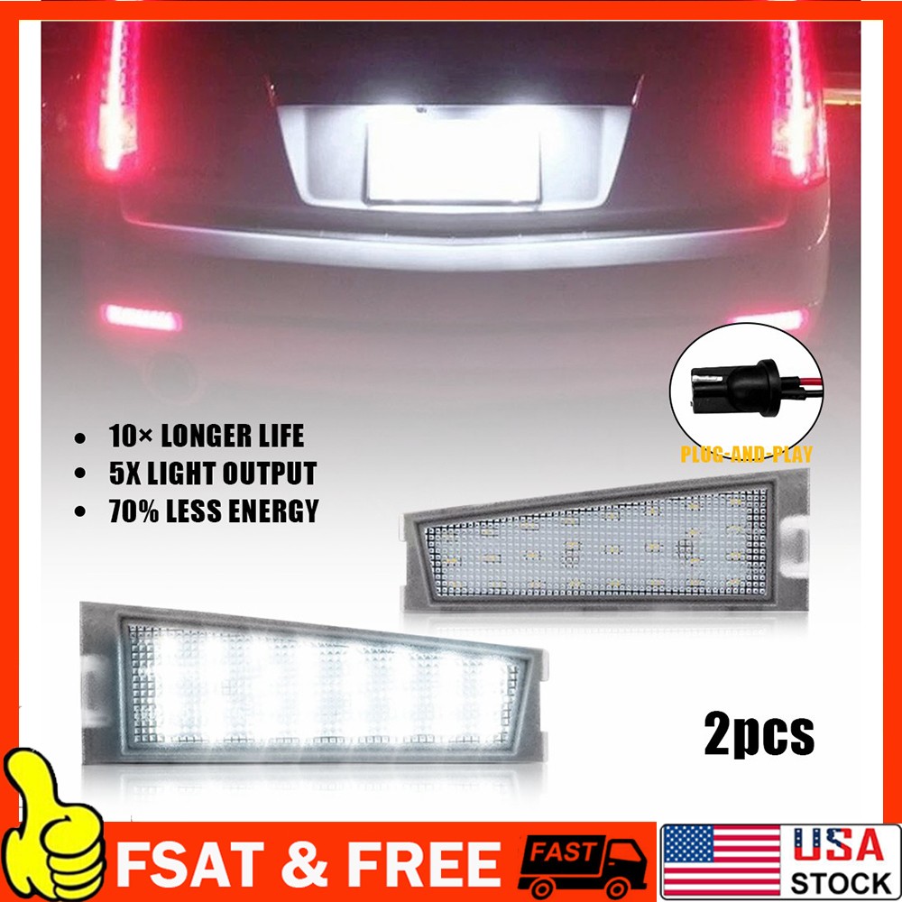 White LED License Plate Light Lamp For Cadillac CTS Sedan 2008 2009 2010 1-10Set