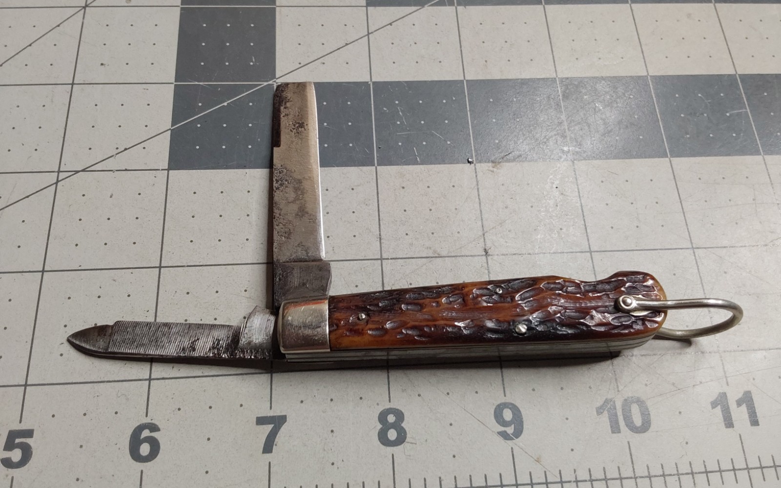 WWI US Navy Cattaraugus Sailors Rope 2 Blade Folding Knife