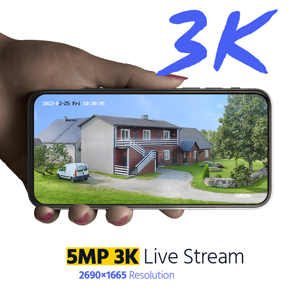 ANNKE 5MP Audio CCTV Security Camera Outdoor Color Night Vision Human Detection