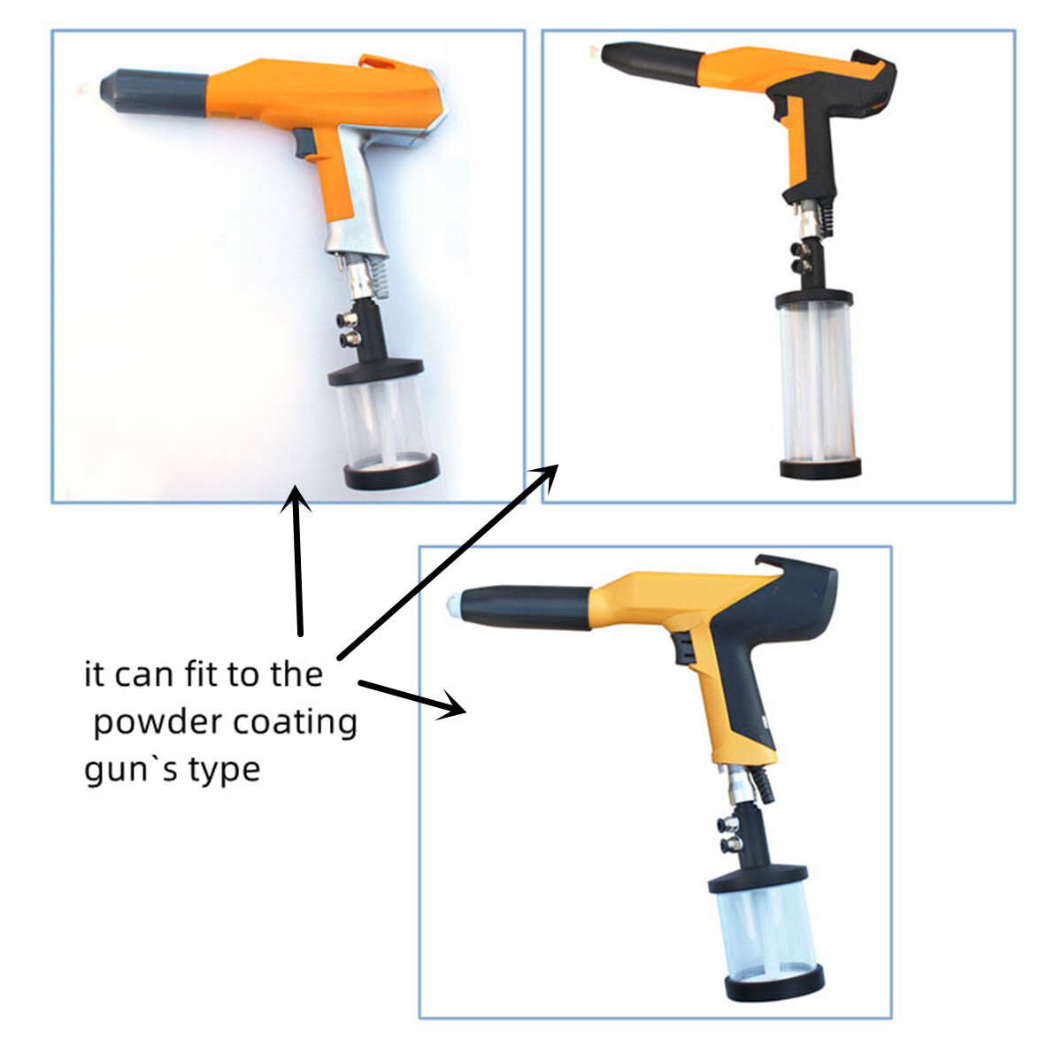 newest powder coating cup hopper type A for powder coating machine spray gun