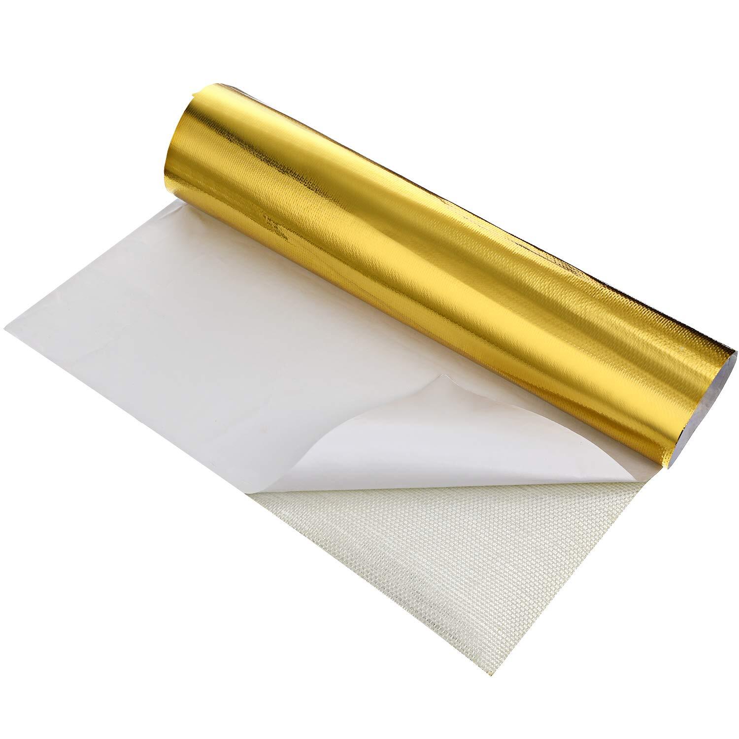 40" x 47" Self Adhesive Reflective Gold High Temperature Heat Shield Wrap Tape