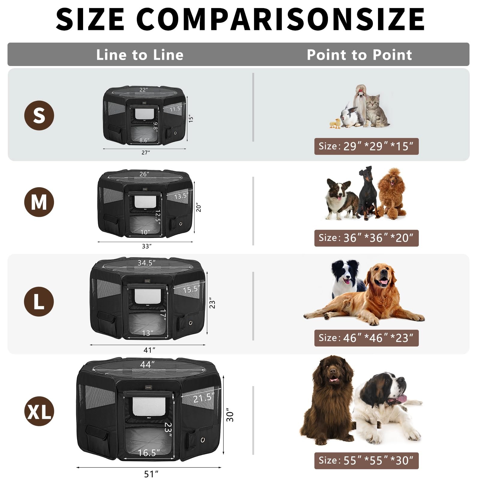 Dog Playpen Portable Pet Play Pens for Small Dog/Cat/Rabbit/Chicks, Cat Playp...