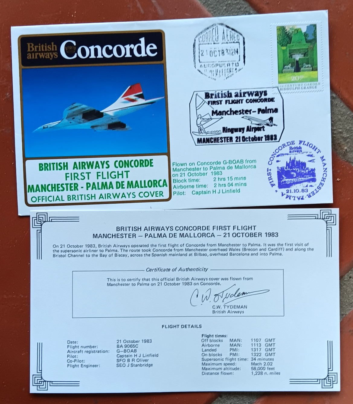 British Airways Concorde 1983 MANCHESTER TO PALMA DE MALLORCA First Flight +INFO