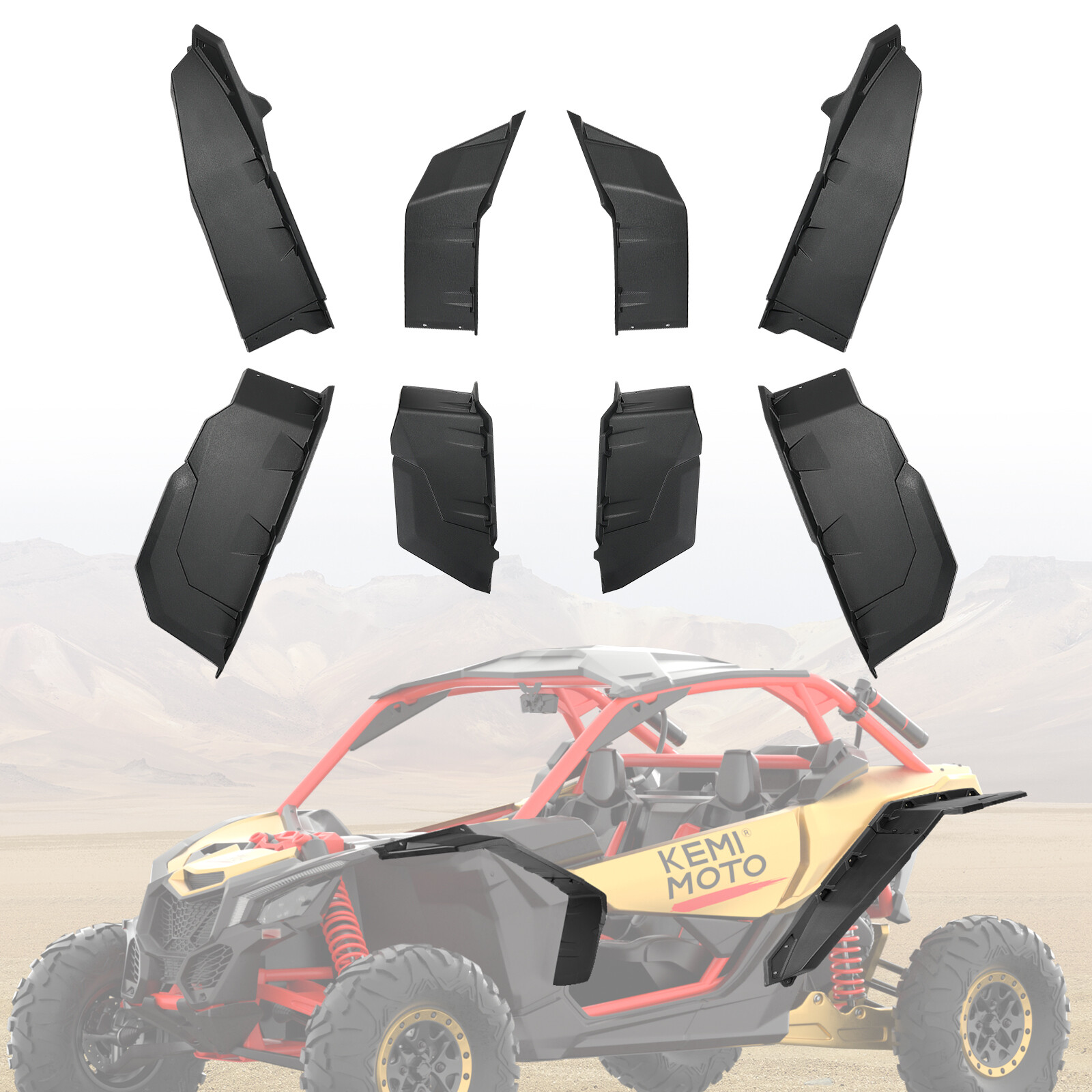 Upgraded Ultra Wide Mud Fender Flares For Can-Am Maverick X3 Turbo R 2017-2024