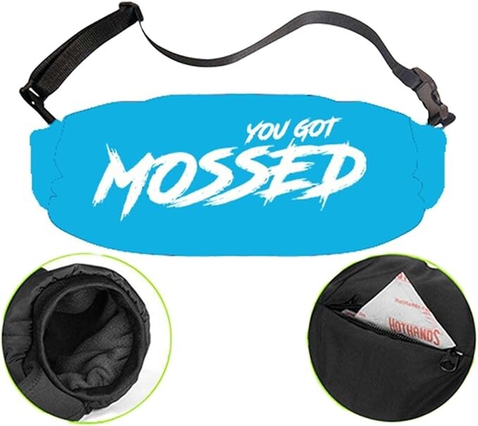 You Got Mossed Football Hand Warmer Pouch -Football Hand Muff with Zipper Pocket
