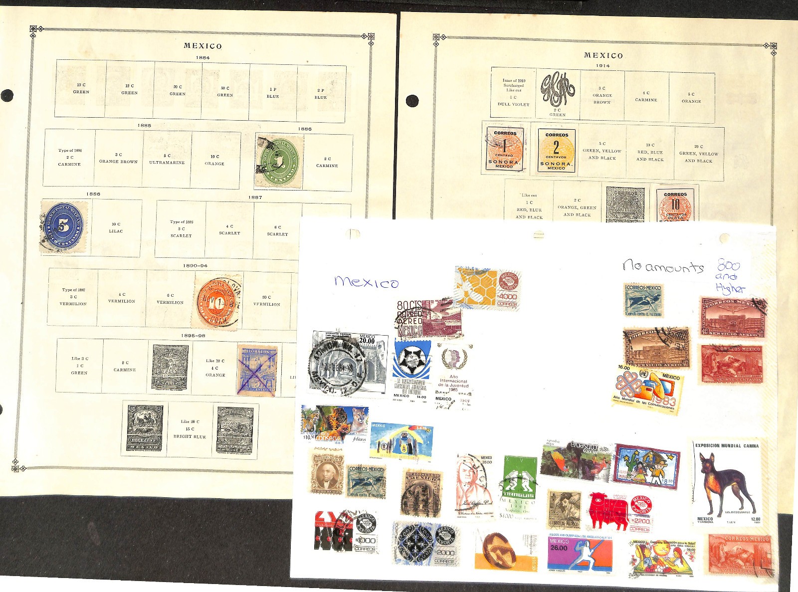 Mexico Stamp Collection on 60 Scott International Pages, 1856-1978 (BE)