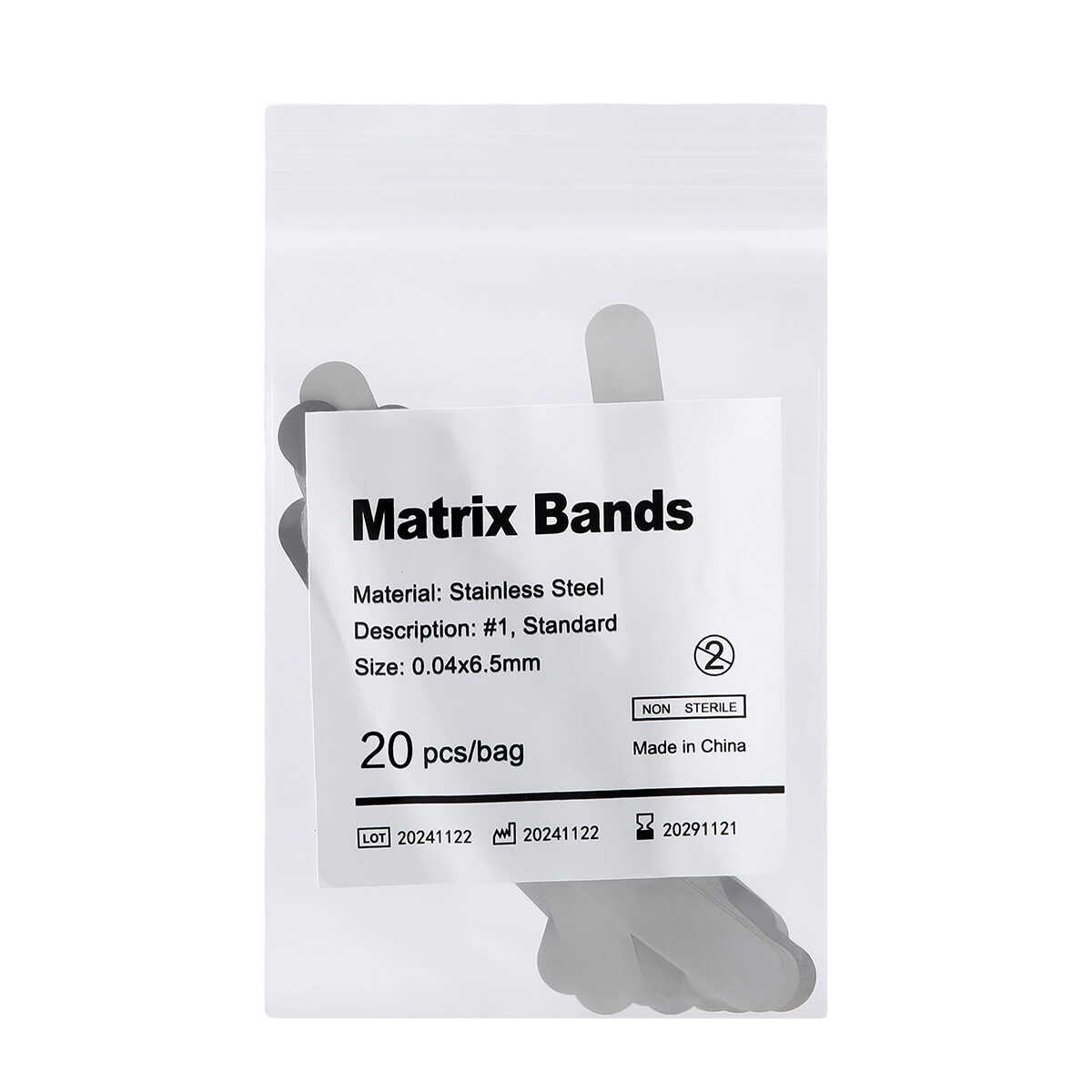 Dental Matrix Bands Tofflemire Large Increased curvature Margin Elevation 0.04mm