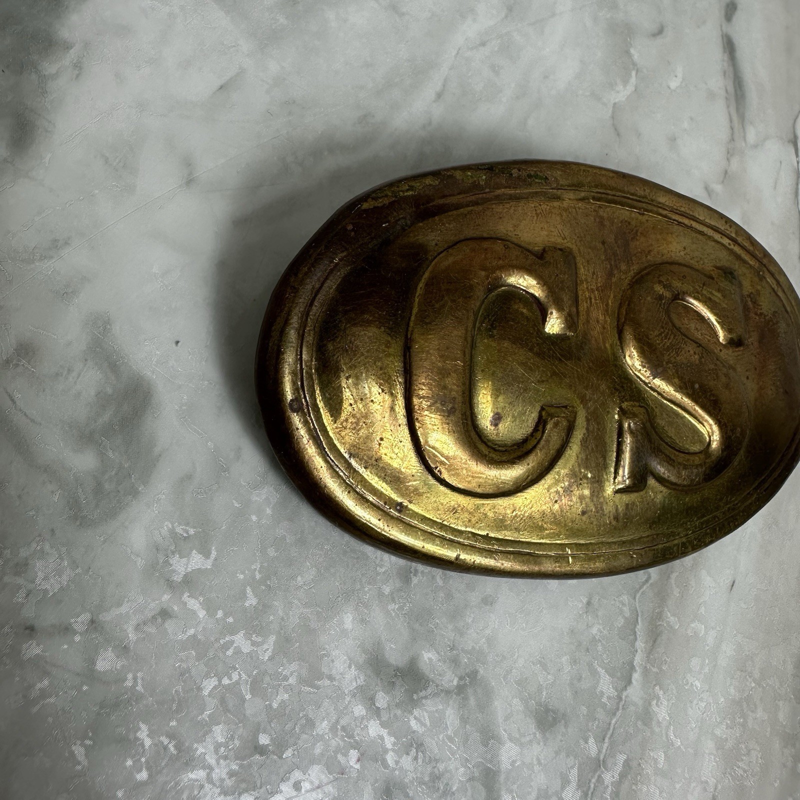 Confederate Soldier “CS” Box Breast Plate Replica