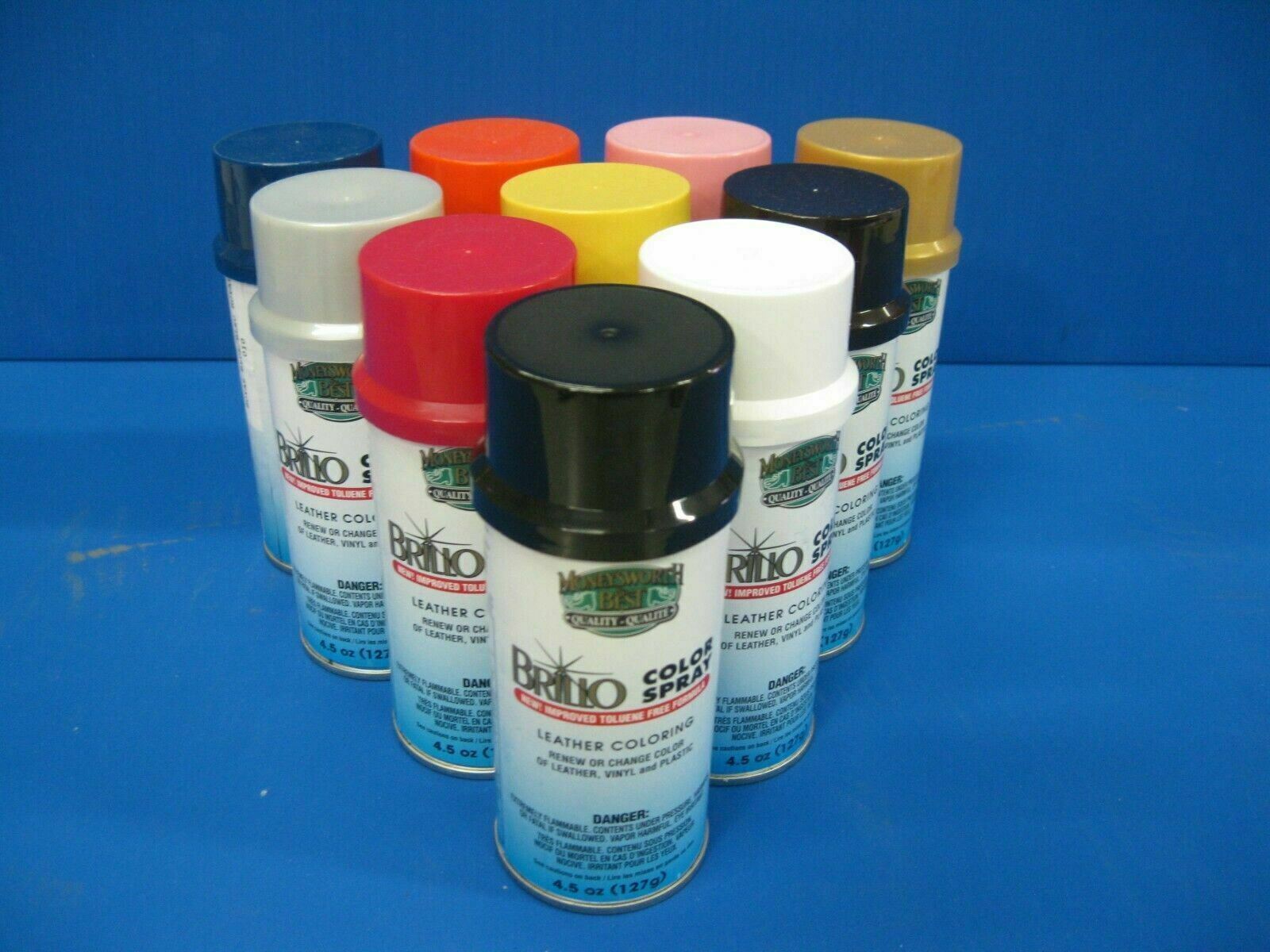 M&B BRILLO Shoe Color Spray Leather Paint Leather & Vinyl Coloring - 4.5 oz