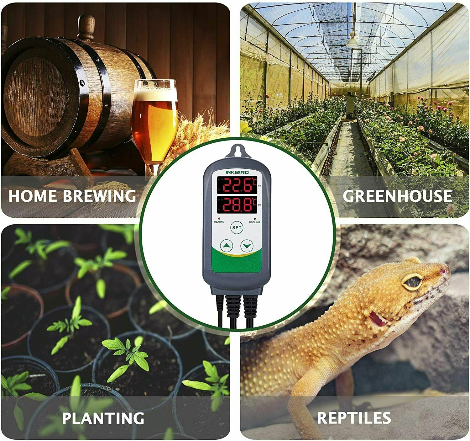 Inkbird ITC-308 Wired Thermostat Heating Cooling Temperature Control -50°C-120°C