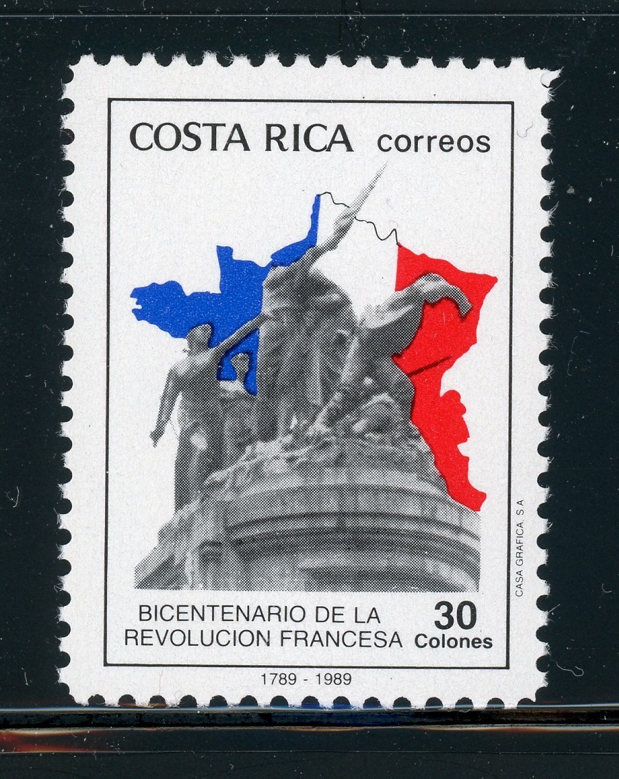 COSTA RICA MNH: Scott #416 30C French Revolution 200th Ann $$