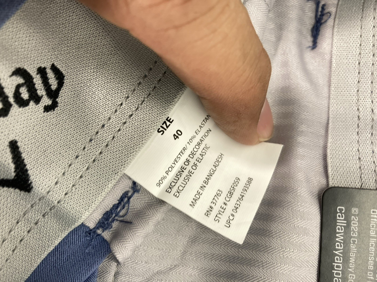 Callaway Performance Golf Shorts Men Size 40X10 Blue Flat Front Stretch NWT