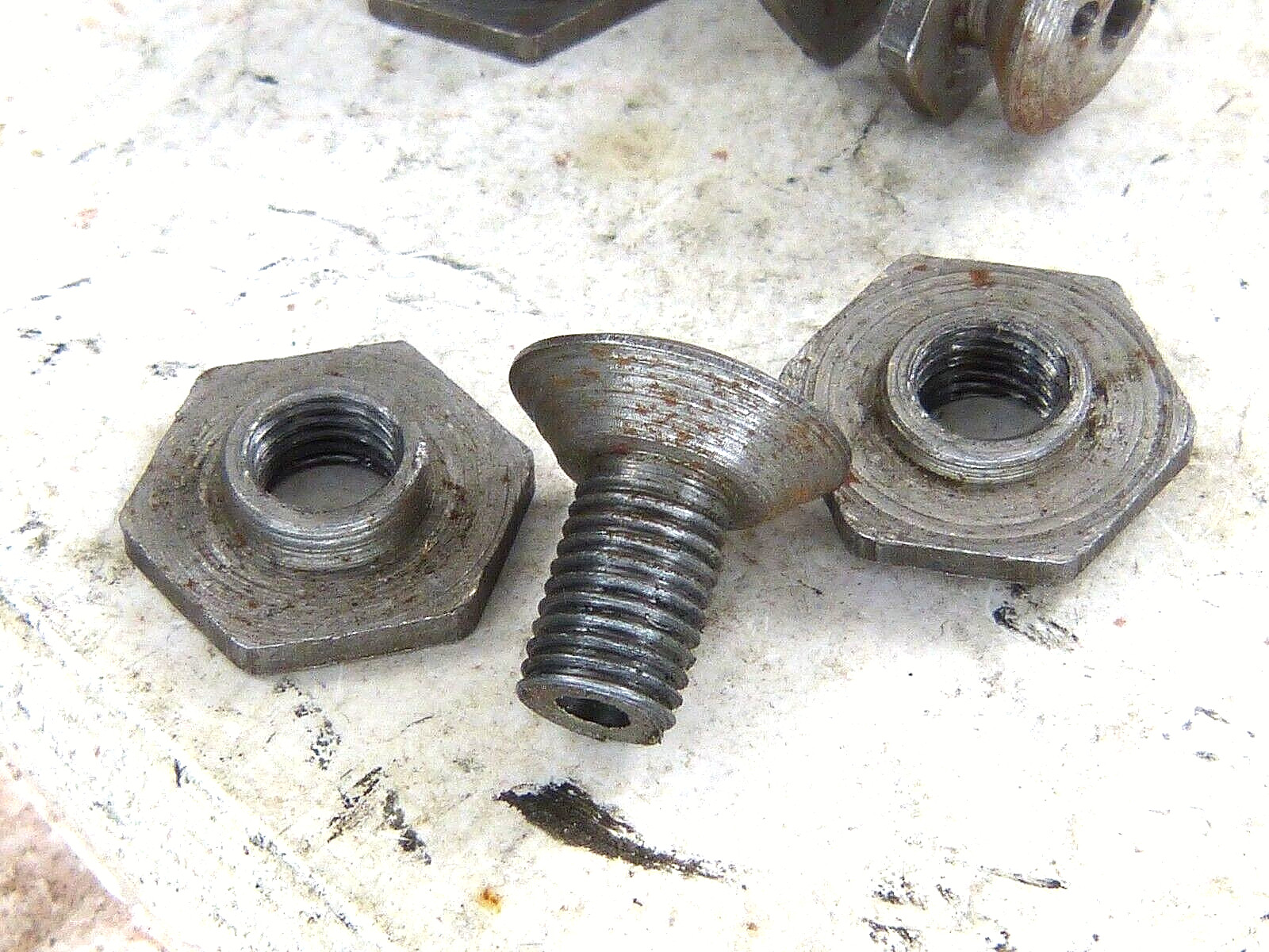 Vintage M38 German Paratrooper Helmet Liner Steel Nuts & Bolts Set Spanner