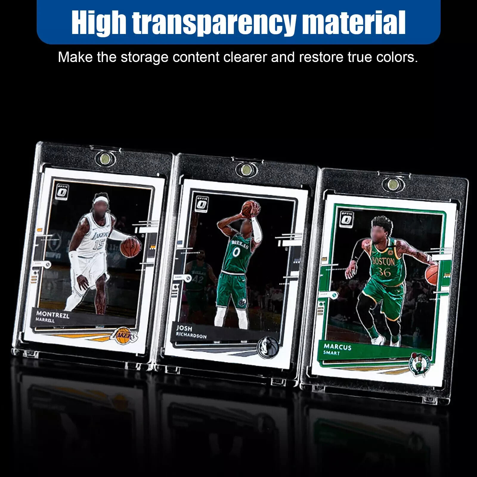 30 Pack Magnetic Trading Sports Card Holders 35pt One-Touch Hard UV Protection