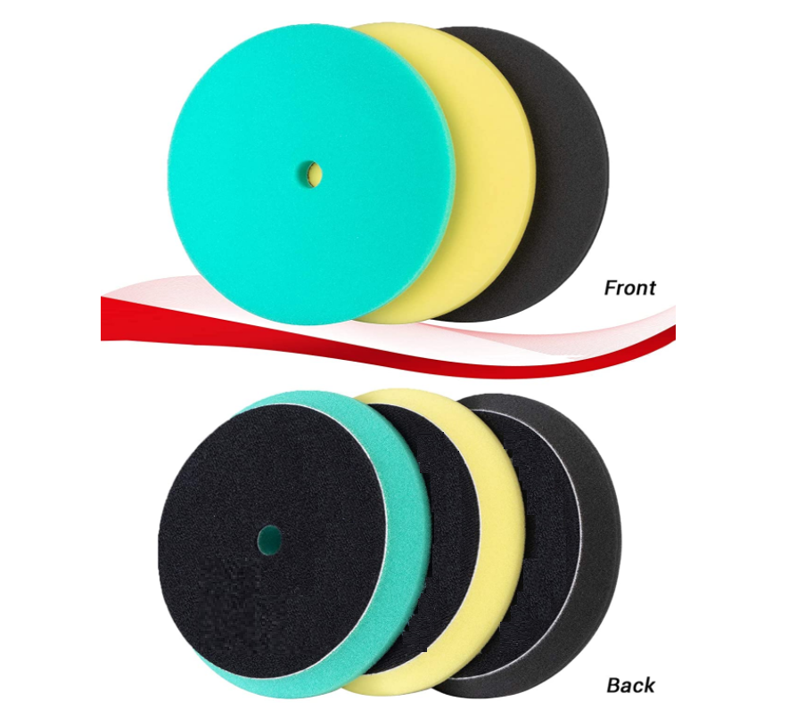 3pcs 5 inch Polishing Pads Orbital Buffer Pads Hook & Loop for 5'' Backing Plate