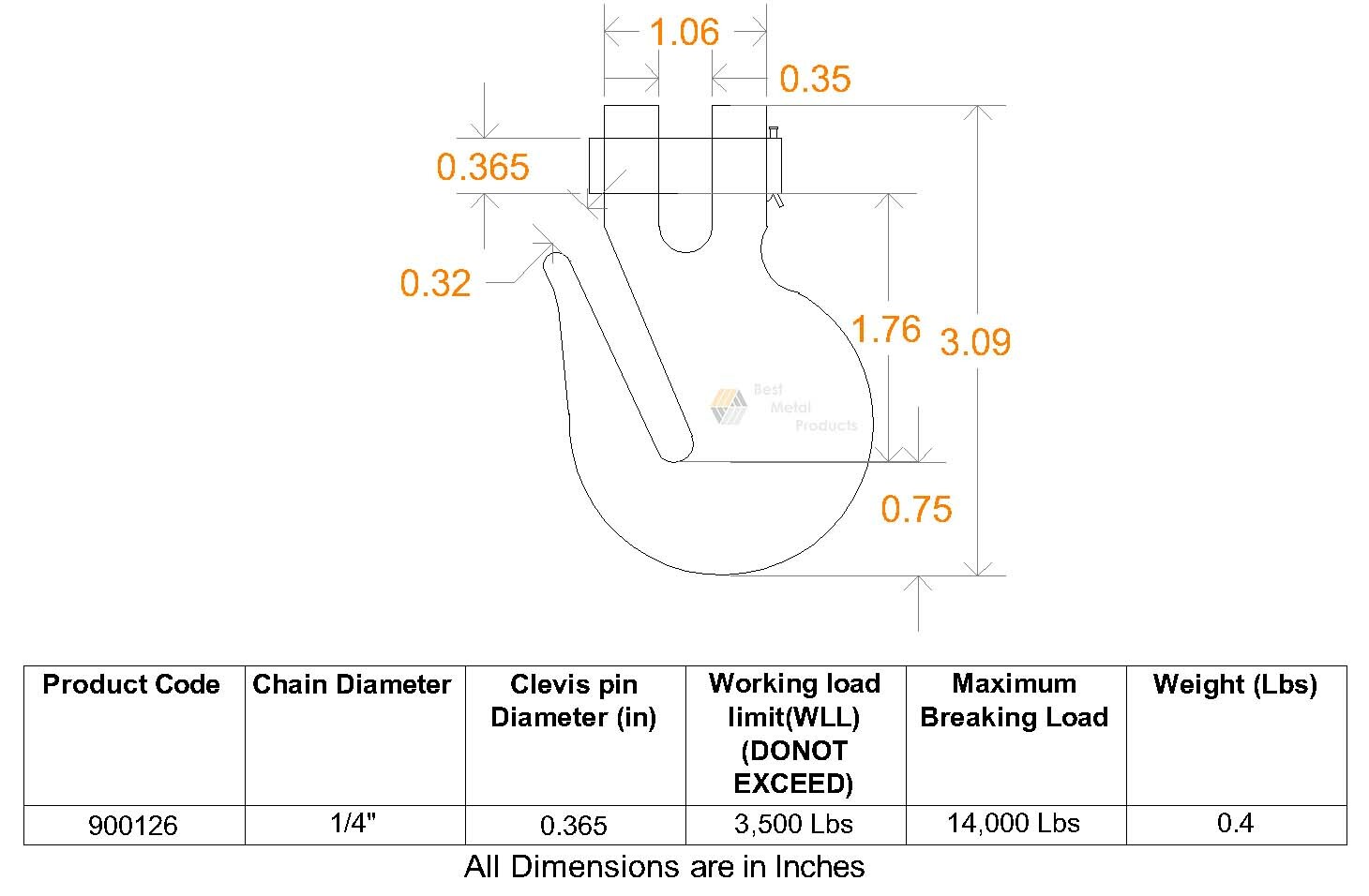 1/4“ Grab Hook Pin Transport G70 Wrecker Chain Flatbed Tie Down 0900126