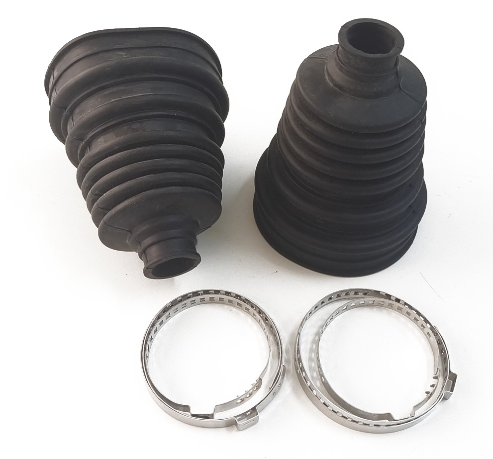 2‌X Car Drive Shaft CV Axle Joint Boot Dust Cover Kit Universal Rubber w/Clamp‌s